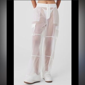 ALO Yoga Sheer Effusion Cargo High waist Wide leg Pants